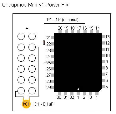 Cheapmod Mini v1 power fix